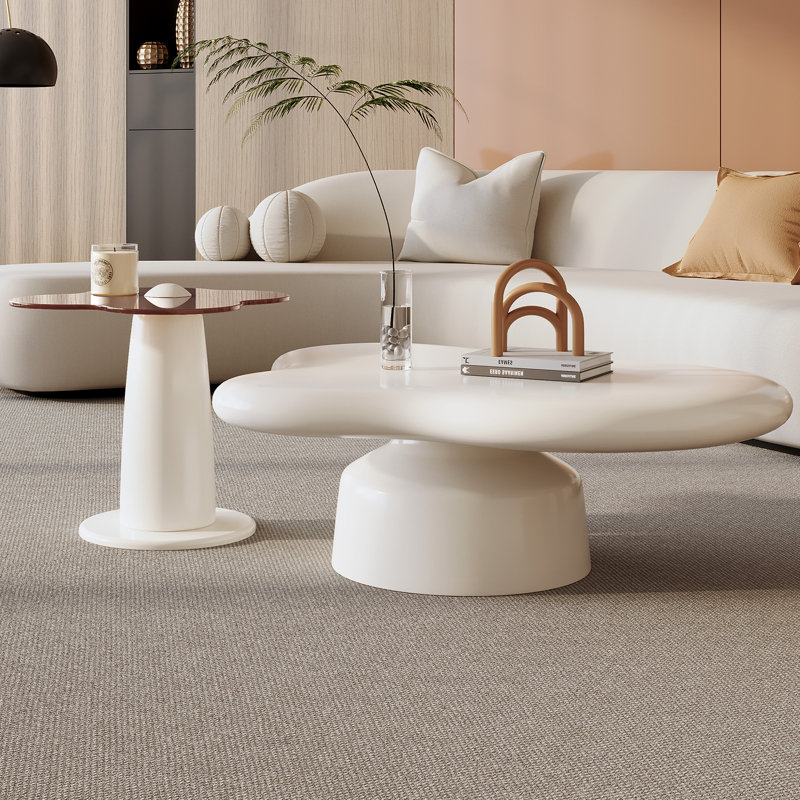 Nesting Coffee Table,Irregular Coffee Table and Side Table for Living Room, Bedroom, Office