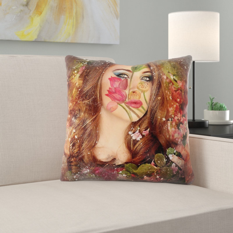 Coussin de fille fille Vergas, Intérieur, Microsuède