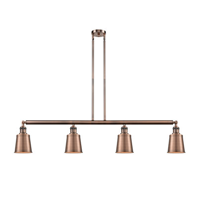 Luminaire suspendu linéaire à 4 lumières pour îlot de cuisine Lavender Hill