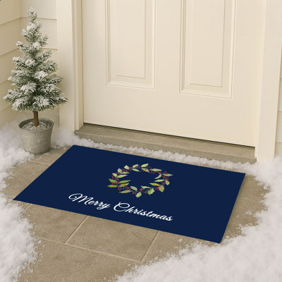 Paillasson Merry Christmas Holly