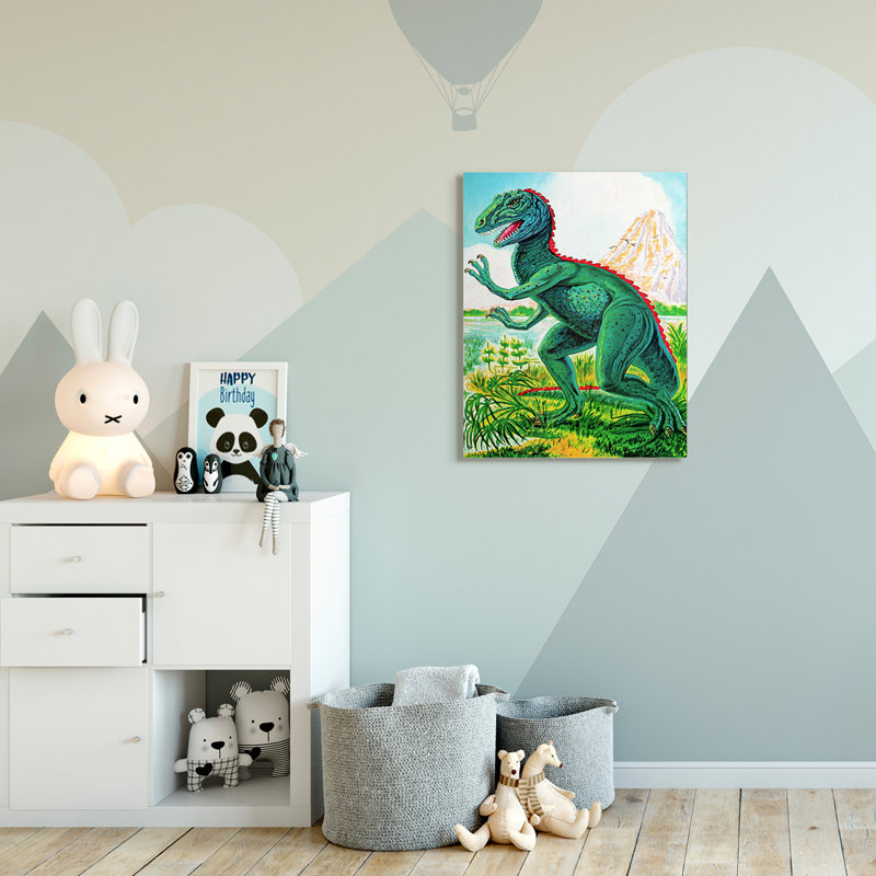 «Ralon Dinosaur Field Art», H 40 po x l 30 po, Toile tendue