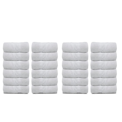 Ensemble de 24 débarbouillettes 100% coton