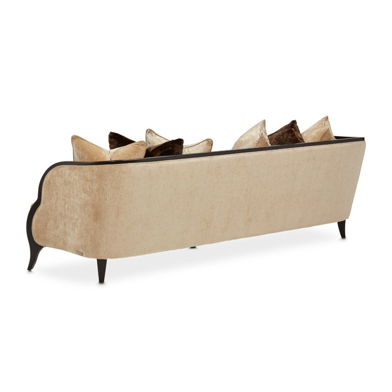 Malibu Crest 99'' Chenille Recessed Arm Sofa