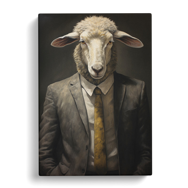 Sheep In A Suit No.4 - Print, 50cm H x 35cm W x 3cm D