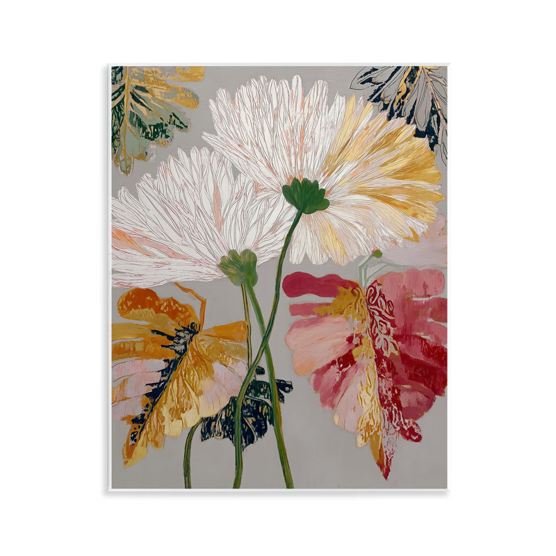 Plaque murale fleurs ludiques, conception par Annabelle Hall
