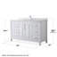 Daria 60" Single Bathroom Vanity Set