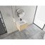 Meuble-lavabo mural 28 po avec lavabo en céramique blanche et porte à fermeture en douceur 28 po, contreplaqué, chêne blanc américain-936346034