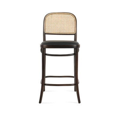 Rumi Bentwood Counter Stool with Upholstered Seat
