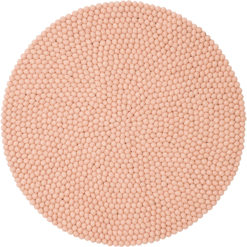 Round Solid Colour Wool Hand Woven Area Rug, Round 70cm