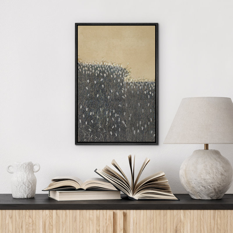 Gris, abstrait, botanique, illustrations, rustique, Noir, H 24 po x l 16 po