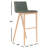 Saddle Upholstered Counter Stool with Metal Frame-26099157