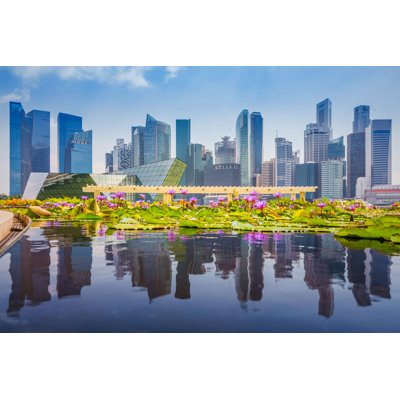 Silhouette de singapour - toile tendue