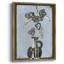 Fleurs graphiques dans un vase I, reproduction encadrée - bois massif-672657899