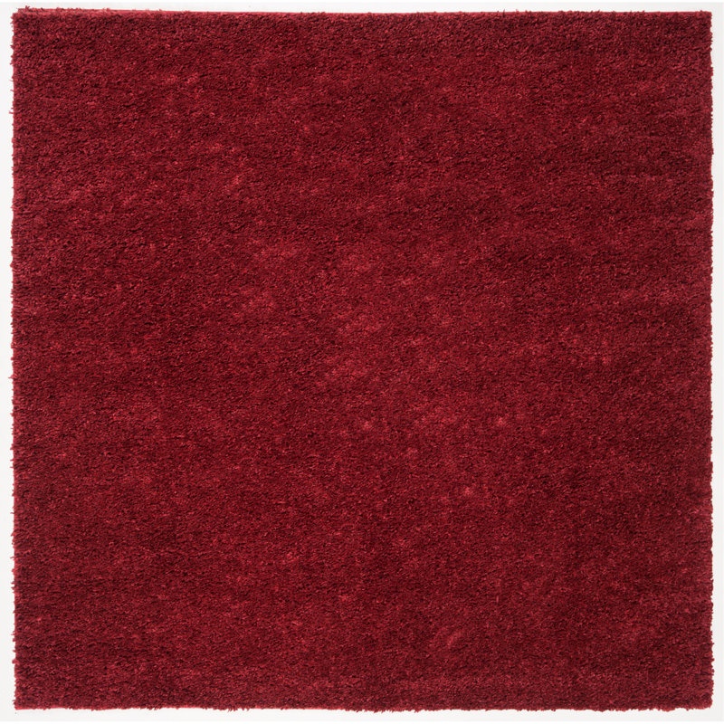 Jiang Burgundy Area Rug, Square 6'7"
