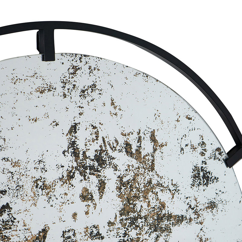 Iron Frame Vertical Round Mirror