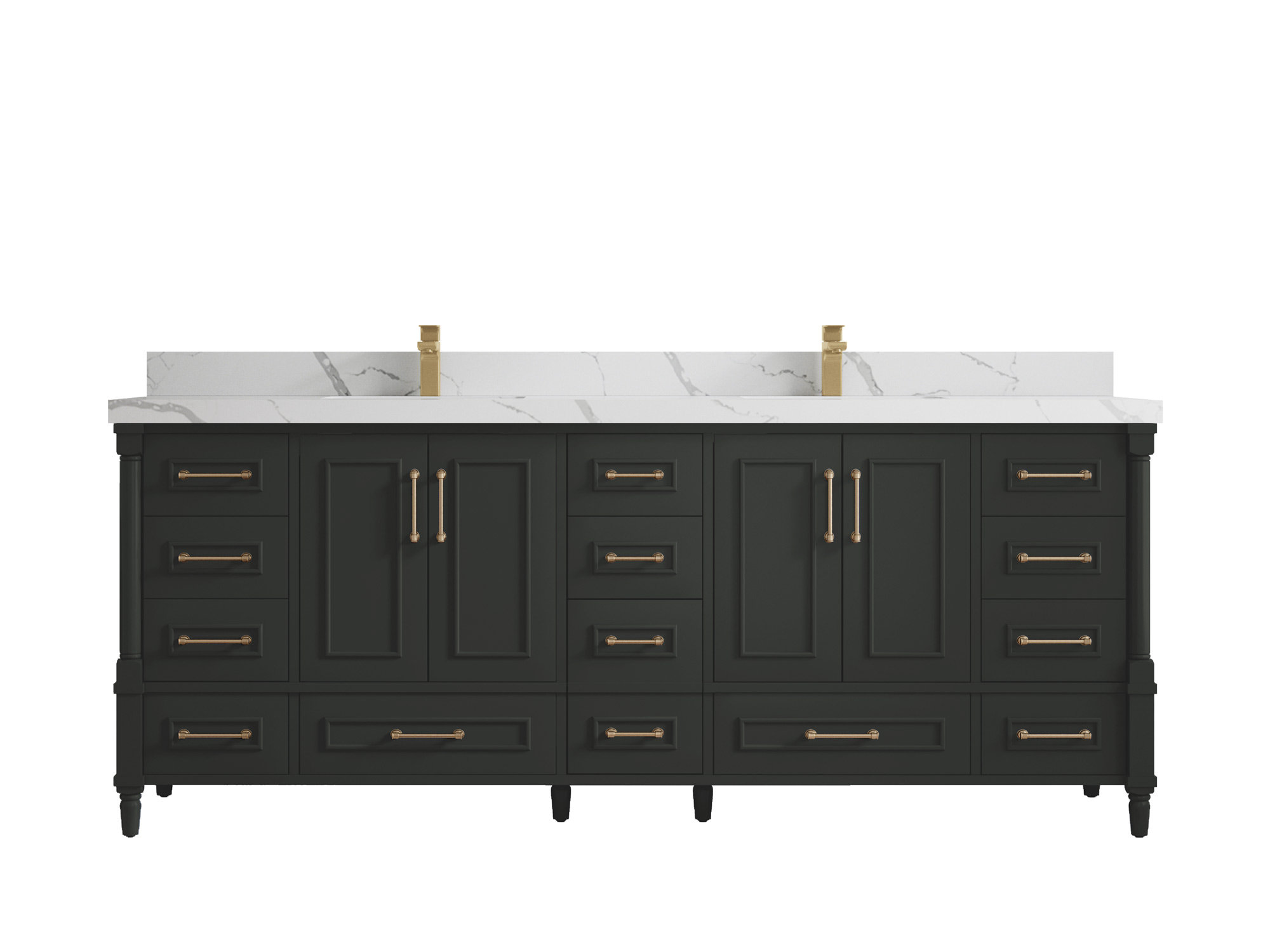 Willow Collections Aberdeen 84" Double Bathroom Vanity Set | Wayfair