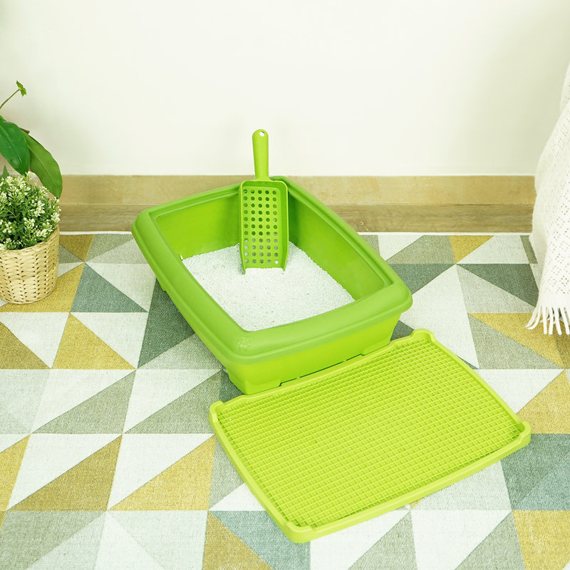 Litière standard en plastique avec pelle Loney, Vert