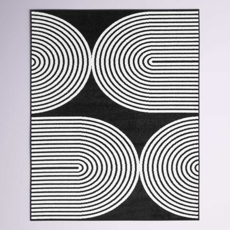 Bailye Geometric Indoor / Outdoor Rug, Rectangle 2' x 3'