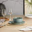  Service de table en céramique, 12 pièces, noir / jade, service pour 4-227820580