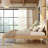 Harbor King Bed with Upholstered Headboard, Blonde/Swiss Coffee-2005637371-2005637370