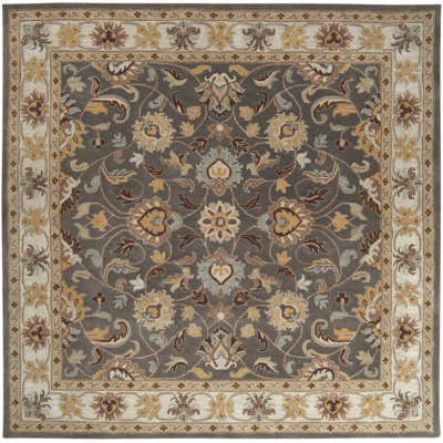 Arden Charcoal Beige Yellow Hand-Tufted Wool Rug