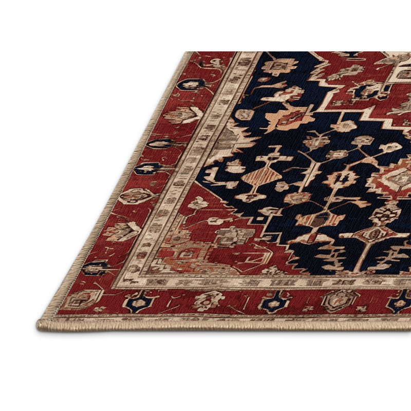 Tapis brun lavable à la machine, Carré 7 pi