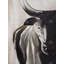 Bull Head Front View Print On Canvas