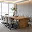 Table de conférence en bois massif pour 6 à 8 personnes, table de réunion de bureau minimaliste moderne-655359338