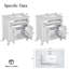 Ensemble de meuble-lavabo moderne 60 po avec double meuble-lavabo séparé et tiroir rabattable-242263760