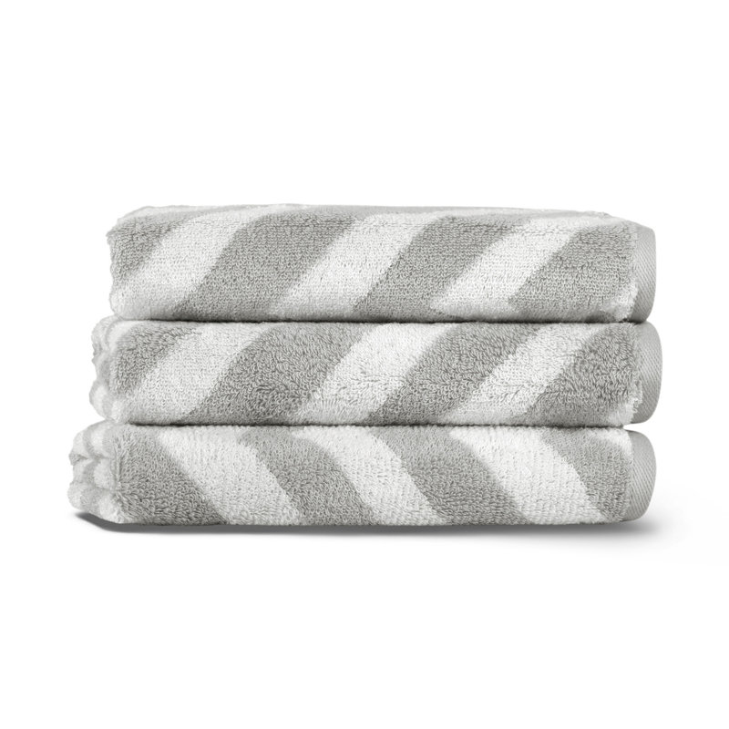 Serviette 100% coton de qualité supérieure, 13 x 13 po | 500 g / m², gris clair et blanc | Doux, absorbant et durable | Laver délicatement à la machine, sécher par culbutage à basse température, parfait pour le spa, la salle de bain et le quotidien