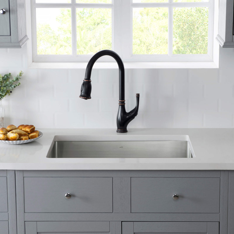 26'' Stainless Steel Undermount Single Bowl Kitchen Sink