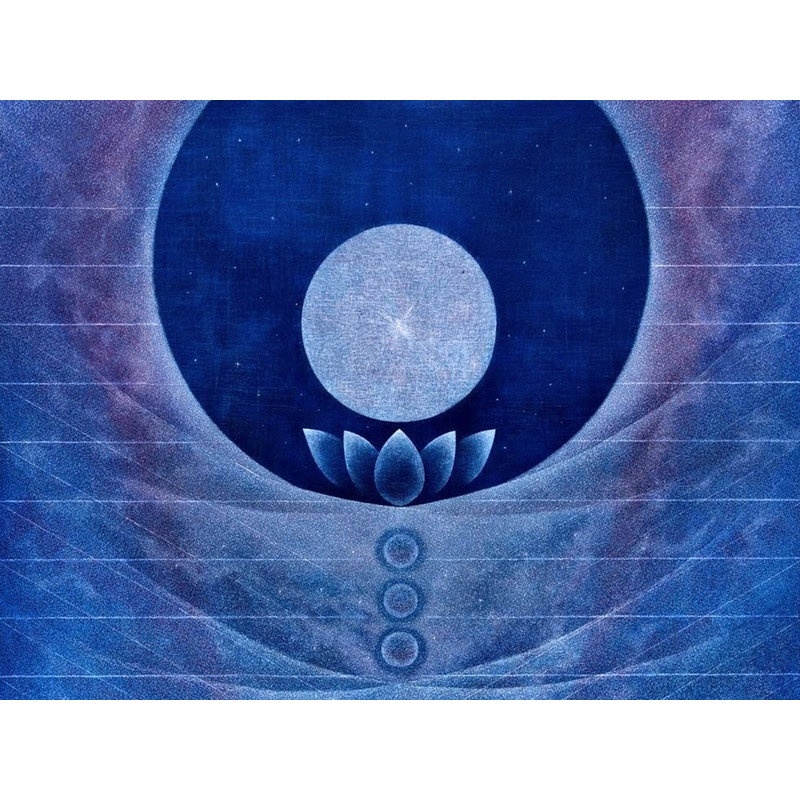 60 ", peinture abstraite surdimensionnée originale -" Purnodayam "(pleine aube), technique mixte sur toile par Devulapalli Hanumantha Rao