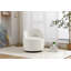 Fauteuil demi-tonneau luxueux avec accoudoirs pivotants en tissu chenille pour un confort ultime et une utilisation polyvalente à l'intérieur-1055513773