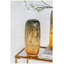 Vase en verre 5,5 "x 5,5" x 13,4 "avec ambre et gris dégradé, vase décoratif en verre pour la maison