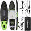 Planche de pagaie gonflable 11 pi 5 po, conception large et stable, plate-forme antidérapante en EVA, support de caméra intégré, accessoires de SUP complets pour adultes et jeunes