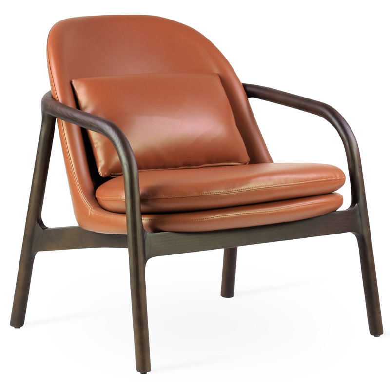 Infinity Lounge Arm Chair, Hazelnut Faux Leather