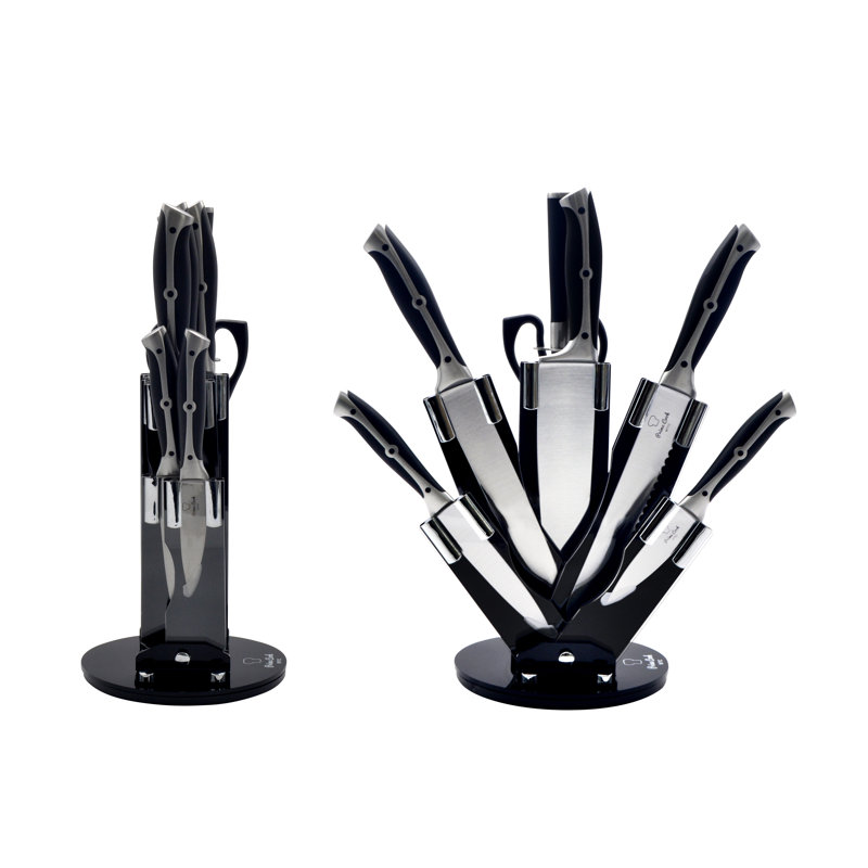 Prime Cook 8 Piece Stainless Steel Knife Block Set