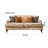 Simple Creative Printed Sofa 86.6'' Upholstered Sofa