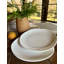 Assiette plate en porcelaine blanche