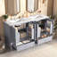 Ensemble de meuble-lavabo 60 po avec lavabo double 60 po, 2 armoires avec porte et 2 tiroirs-117193552-117193554