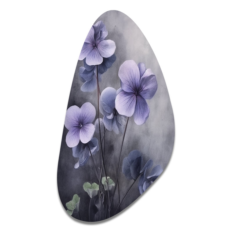 Selim - Décoration murale asymétrique florale en métal, sculpture murale en métal de forme irrégulière, H 39 po x l 21 po