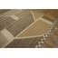 Tapis unique en laine noué à la main de 9 pi x 12 pi brun clair / gris / ivoire Kouhi