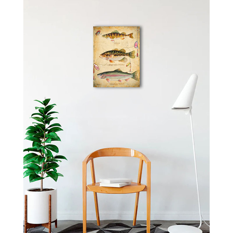 «Fish Trio», impression sur toile tendue, H 24 po x l 18 po x P 1,5 po