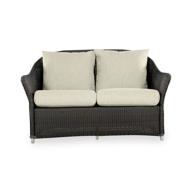Weekend Retreat Outdoor 2 - Seat Loveseat, Canvas Black Sunbrella® Canvas, Mink