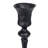 Tall Decorative Hand-Forged Metal Taper Holder, Black