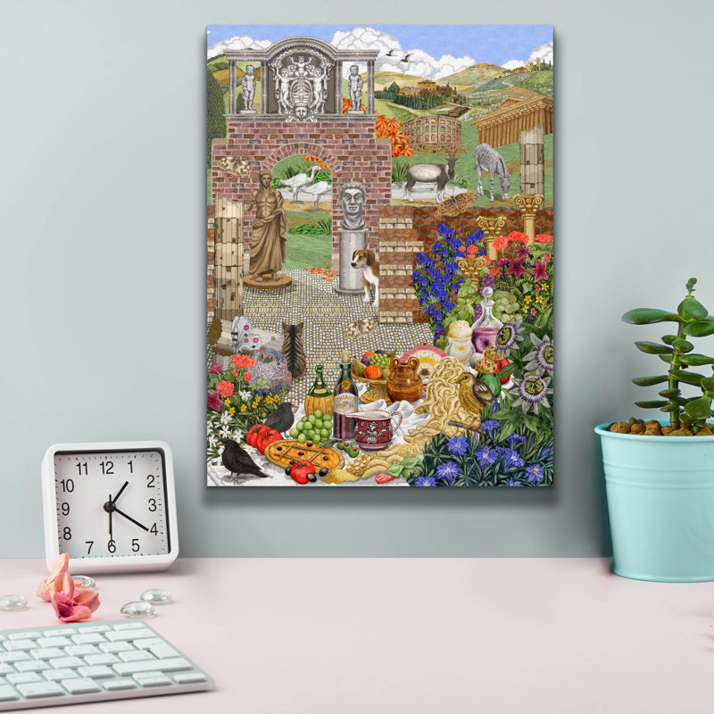 «Italian Garden» par Gale Pitt, art mural sur toile, H 16 po x l 12 po