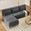 4 Seater Corduroy Sofa & Chaise-1353055271