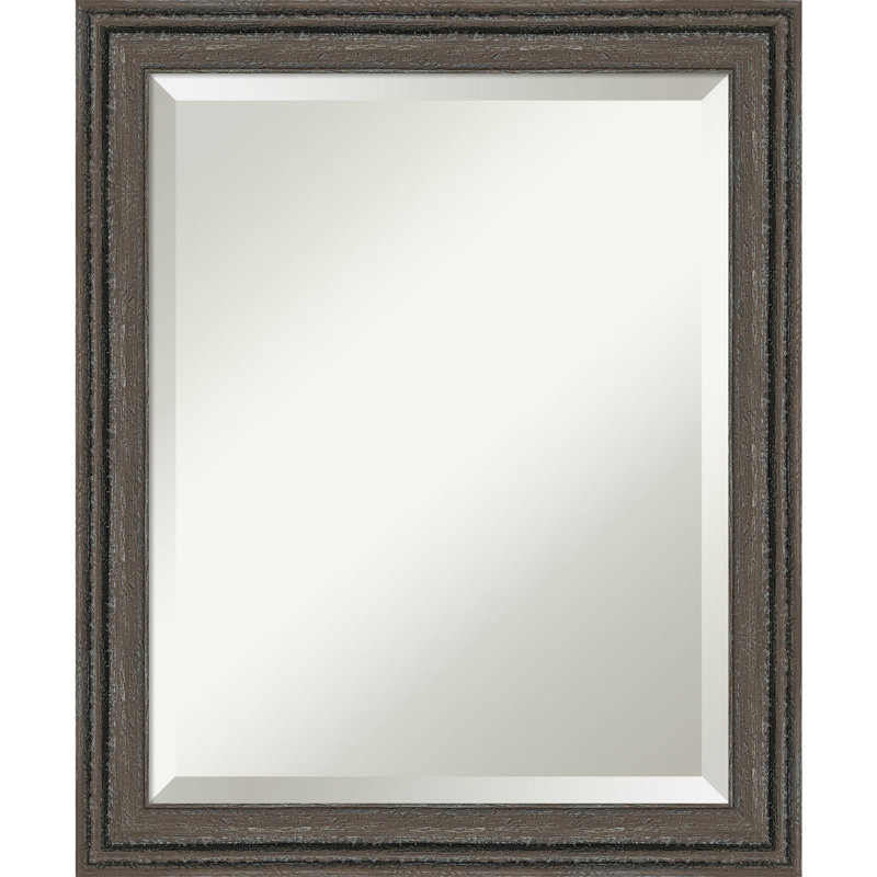Hauck Solid Wood Rectangle Wall Mirror, 23.5" x 19.5", Blue
