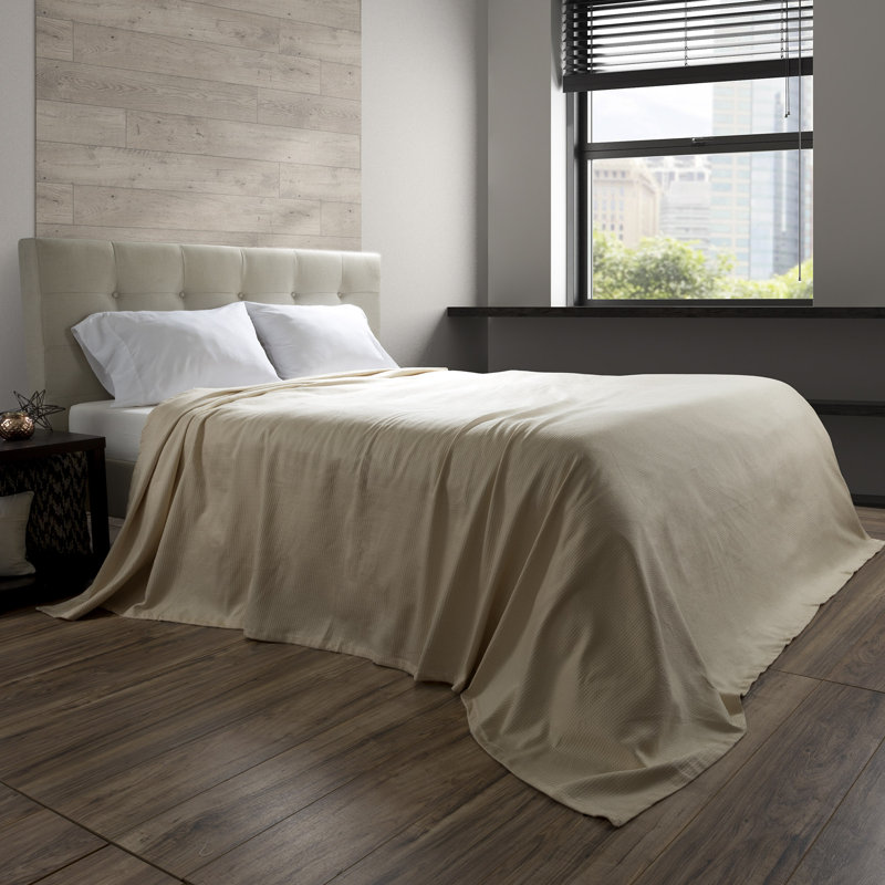 Hand Woven Throw Blanket, Taupe, Twin