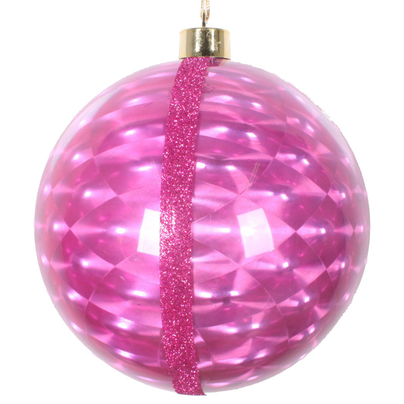 Ornement boule réfléchissante scintillante, Cerise